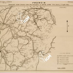 LAVORI STRADALI NELLA ZONA SMILITARIZZATA AL CONFINE ALPINO ALTA SAVOIA (FRANCIA) SCHIZZO N 7
