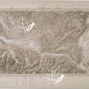 CARTA DELLA SVIZZERA - FOGLIO IX - SCHWYZ GLARUS APPENZELL SARGANS