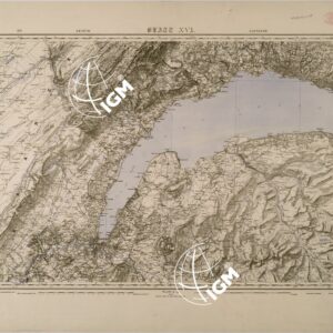 CARTA DELLA SVIZZERA - FOGLIO XVI - GENEVE LAUSANNE