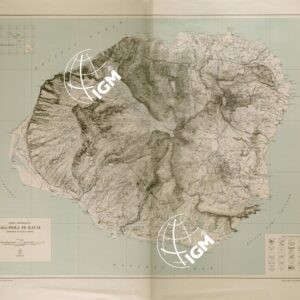 CARTA TOPOGRAFICA DELL' ISOLA DI KAUAI DISTRETTO DI KAUAI - HAWAI