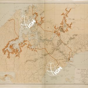 THE PANAMA CANAL - MAP OF THE CANAL ZONE AND VICINITY