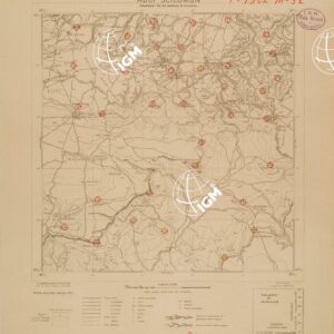 CARTA DELL'ERITREA - FOGLIO 1962 III SE - ADDI SCILOMUN - COPIA CON I PUNTI D'ARTIGLIERIA IN ROSSO