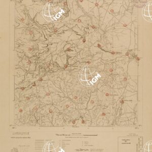 CARTA DELL'ERITREA - FOGLIO 1963 III NO - CHENAFENA - COPIA CON I PUNTI D'ARTIGLIERIA IN ROSSO