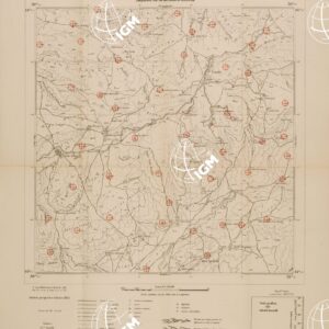 CARTA DELL'ERITREA - FOGLIO 1963 II NO - COATIT - COPIA CON I PUNTI D'ARTIGLIERIA