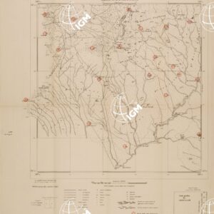 CARTA DELL'ERITREA - FOGLIO 2062 IV NO - MONTE GOBO CELAC - COPIA CON I PUNTI D'ARTIGLIERIA IN ROSSO