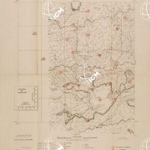 CARTA DELL'ERITREA - FOGLIO 2063 I SE - HAEZ - COPIA CON I PUNTI D'ARTIGLIERIA IN ROSSO