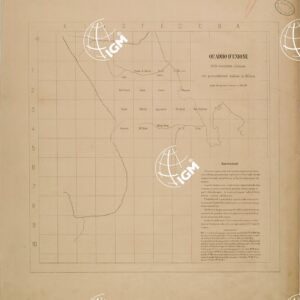 CARTA DELLA COLONIA ERITREA - QUADRO D'UNIONE