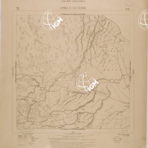 CARTA DELLA COLONIA ERITREA - FOGLIO E1 - AMBA E UACHIRO