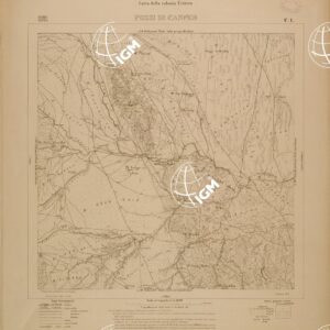 CARTA DELLA COLONIA ERITREA - FOGLIO F1 - POZZI DI CANFER