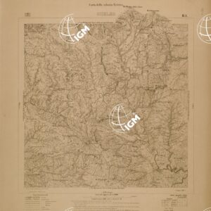 CARTA DELLA COLONIA ERITREA - FOGLIO H1 - GHELEB