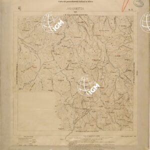 CARTA DEI POSSEDIMENTI ITALIANI IN AFRICA - FOGLIO E3 - AGAMETTA