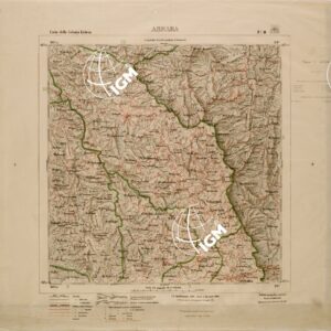 CARTA DELLA COLONIA ERITREA LIMITI AMMINISTRATIVI FOGLIO 11 ASMARA