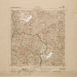 CARTA DELLA COLONIA ERITREA LIMITI AMMINISTRATIVI FOGLIO 12 GHINDA