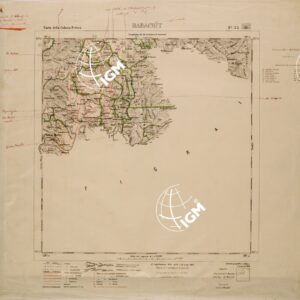 CARTA DELLA COLONIA ERITREA LIMITI AMMINISTRATIVI FOGLIO 33 BARACHIT