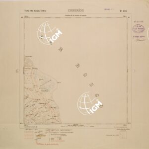 CARTA TOPOGRAFICA DELLA COLONIA ERITREA - FOGLIO 1664 - EMBEREMI