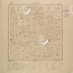 CARTA TOPOGRAFICA DELLA COLONIA ERITREA - FOGLIO 1858 - BARENTU