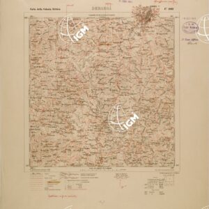 CARTA TOPOGRAFICA DELLA COLONIA ERITREA - FOGLIO 1862 - DEBAROA