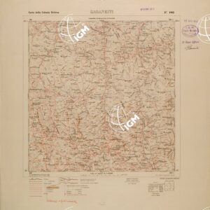 CARTA TOPOGRAFICA DELLA COLONIA ERITREA - FOGLIO 1863 - SAGANEITI
