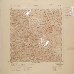 CARTA TOPOGRAFICA DELLA COLONIA ERITREA - FOGLIO 1965 - BUIA