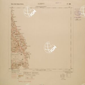 CARTA TOPOGRAFICA DELLA COLONIA ERITREA - FOGLIO 1966 - SAMOTI