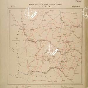 CARTA ITINERARIA DELLA COLONIA ERITREA - FOGLIO 1 - AGORDAT
