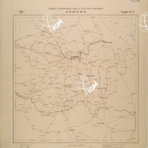 CARTA ITINERARIA DELLA COLONIA ERITREA - FOGLIO 2 - ASMARA