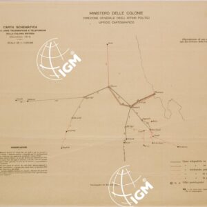 CARTA SCHEMATICA DELLE LINEE TELEGRAFICHE E TELEFONICHE DELLA COLONIA ERITREA
