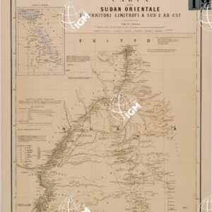 CARTA DEL SUDAN ORIENTALE E TERRITORI LIMITROFI A SUD E AD EST