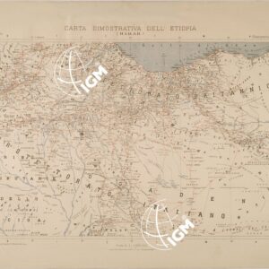 CARTA DIMOSTRATIVA DELL' ETIOPIA - HARAR