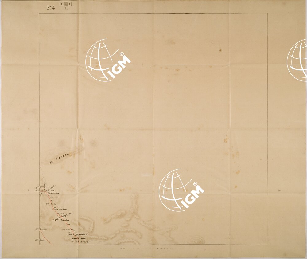 ITINERARIO DA ASSAB ALL'AUSSA ED ALLA FINE DEL GOLIMA FOGLIO 4