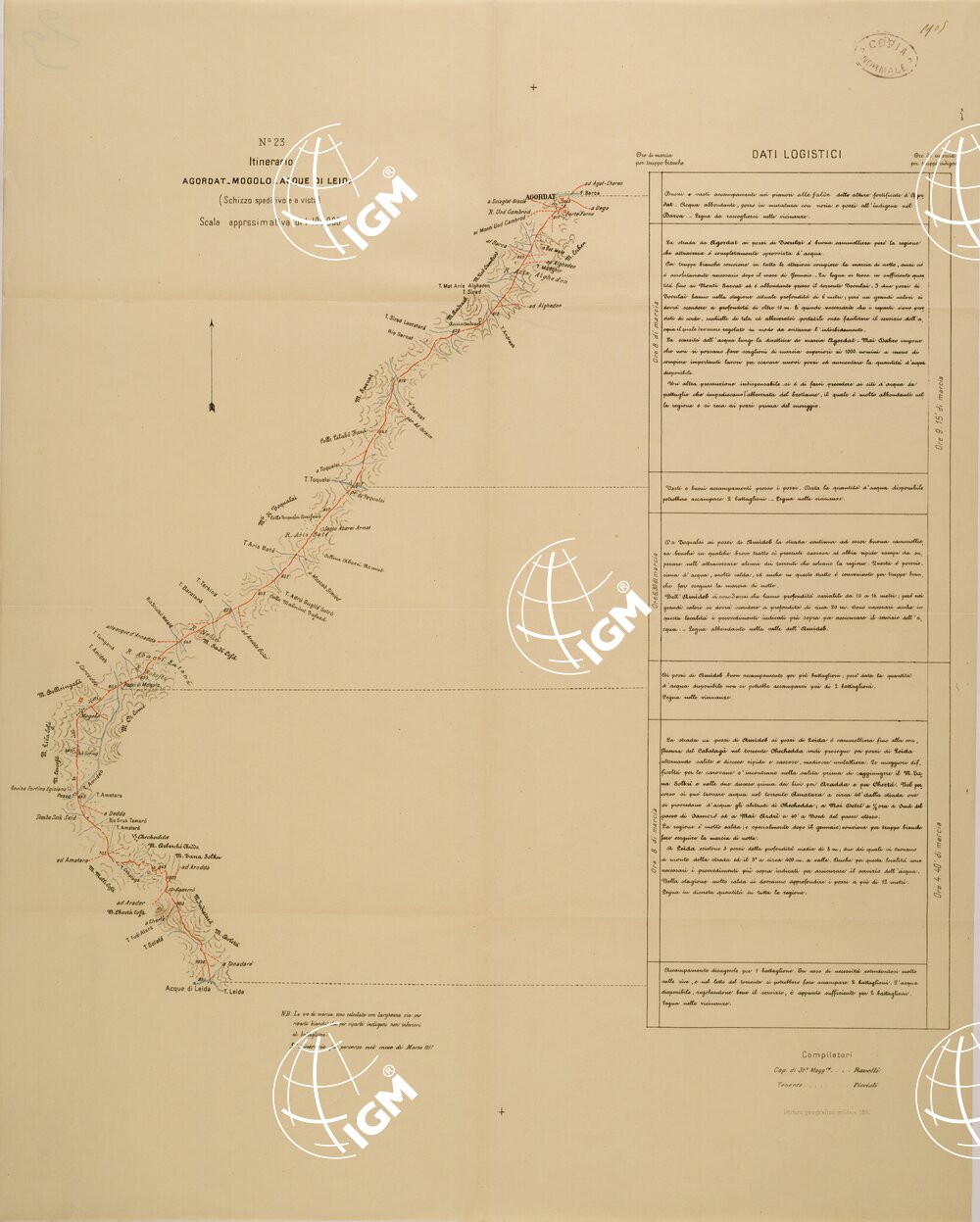 ITINERARIO 23 AGORDAT MOGOLO ACQUE DI LEIDA