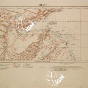 CARTA DIMOSTRATIVA DELLA COLONIA ERITREA E DELLE REGIONI ADIACENTI - FOGLIO 12 BIS - GIBUTI