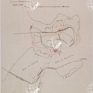 PIANTA DI MASSAUA E DINTORNI CON LE LINEE FERROVIARIE E DECAUVILLE