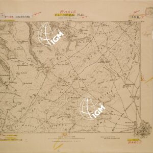 CARTA DELLA LIBIA FOGLIO 1489 I SO  EL MERG NO (BARCE NO)