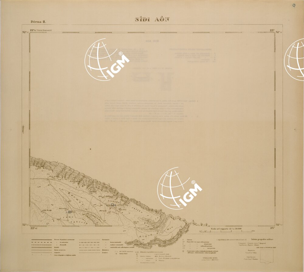 CARTA TEMATICA DELLA CIRENAICA (QUALITA' DEI POZZI DELLE COLTURE E DEI TERRENI) SIDI AON