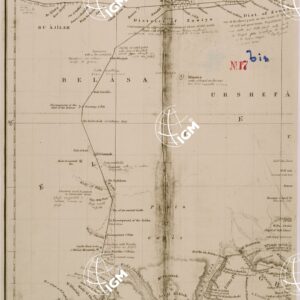 MAP OF THE ROUTE THROUGH THE YEFREN, GURIAN, TARHO'NA E MESELLATA  M.TS. - FOGLIO 1.