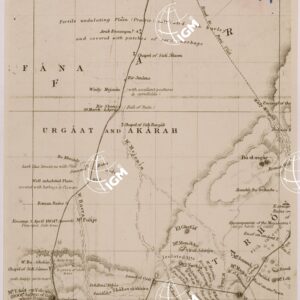 MAP OF THE ROUTE THROUGH THE YEFREN. GURIAN. TARHO'NA E MESELLATA M.TS. - FOGLIO 2.