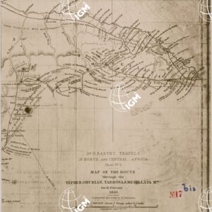 MAP OF THE ROUTE THROUGH THE YEFREN, GURIAN, TARHO'NA E MESELLATA M.TS. - FOGLIO 3.