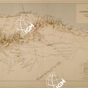 CARTA DEL TERROTORIO DELLA TRIPOLITANIA FRA SUARA, MESURATA, E IL GEBEL E IL MAR MEDITERRANEO.