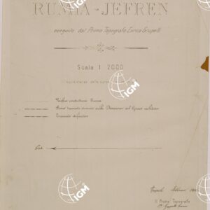 RILIEVO DELLA ZONA INTERESSANTE LA CONDOTTURA D'ACQUA RUMIA-JEFREN - TITOLO.