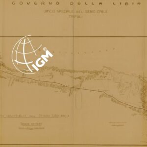 LIBIA - CARTA DIMOSTRATIVA DELLA STRADA LITORANEA - TRONCHI DAL XIV AL XVI