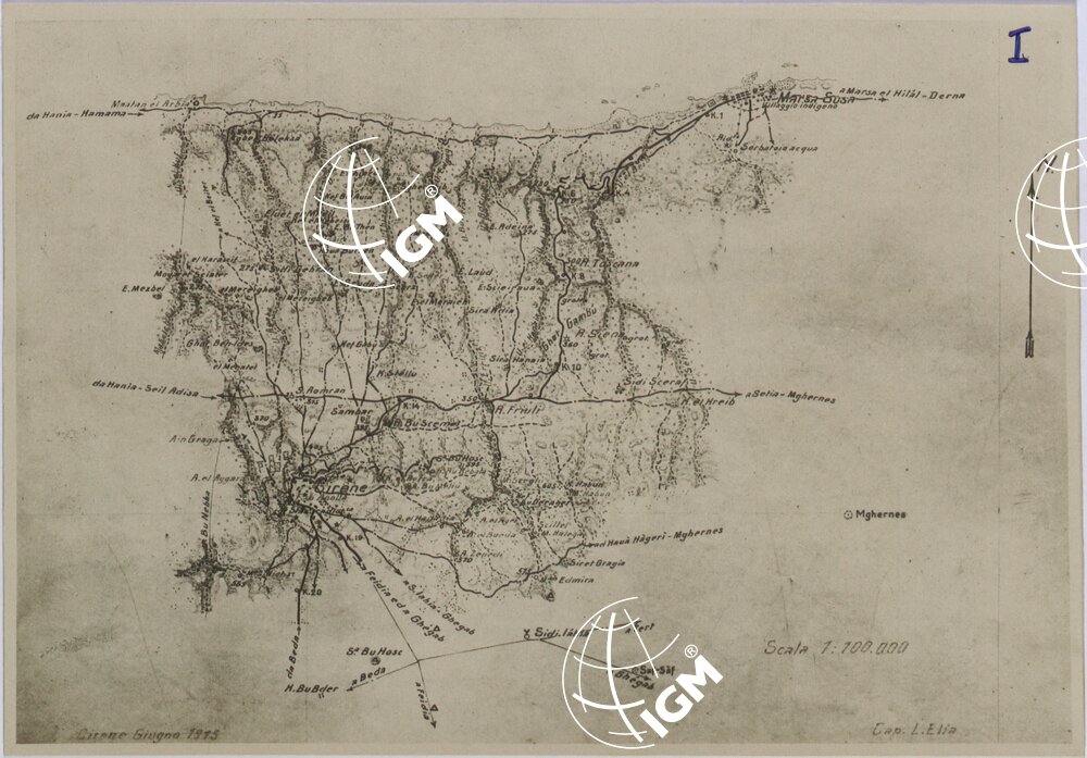 ITINERARI A SUD ED A EST DI CIRENE - TAVOLA I.