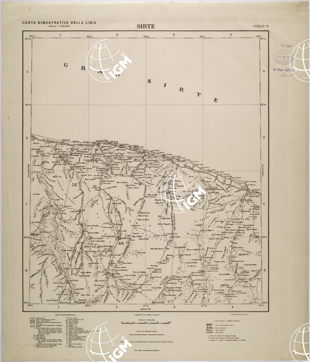 LIBIA - FOGLIO 10 - SIRTE.