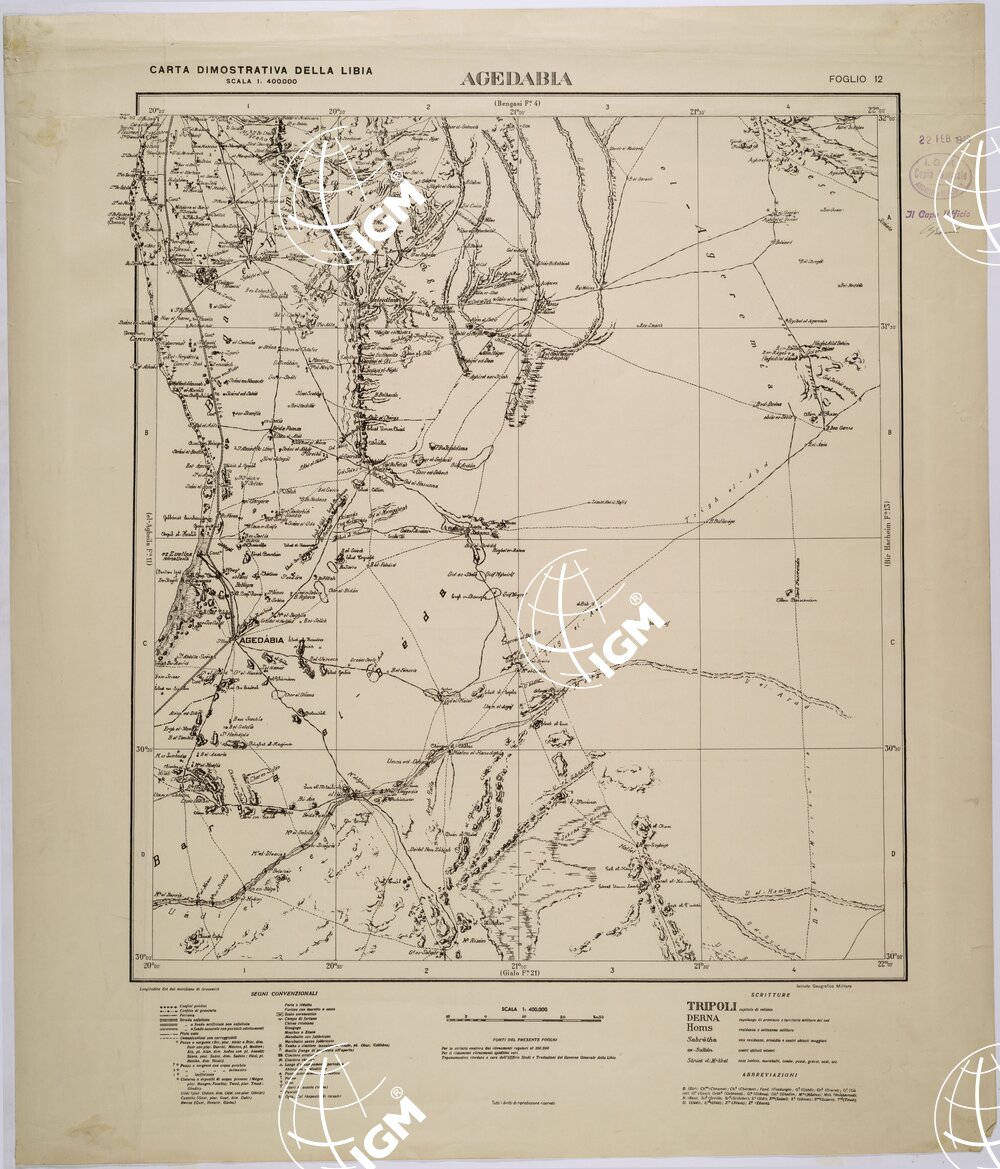 LIBIA - FOGLIO 12 - AGEDABIA.