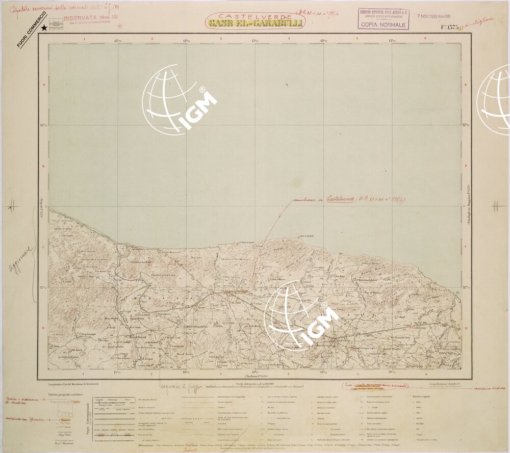 LIBIA - FOGLIO 1375 - CASTELVERDE.