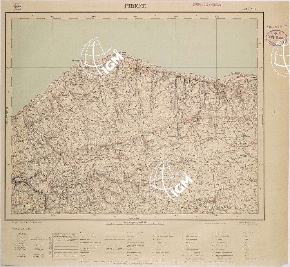 LIBIA - FOGLIO 1391 - CIRENE.