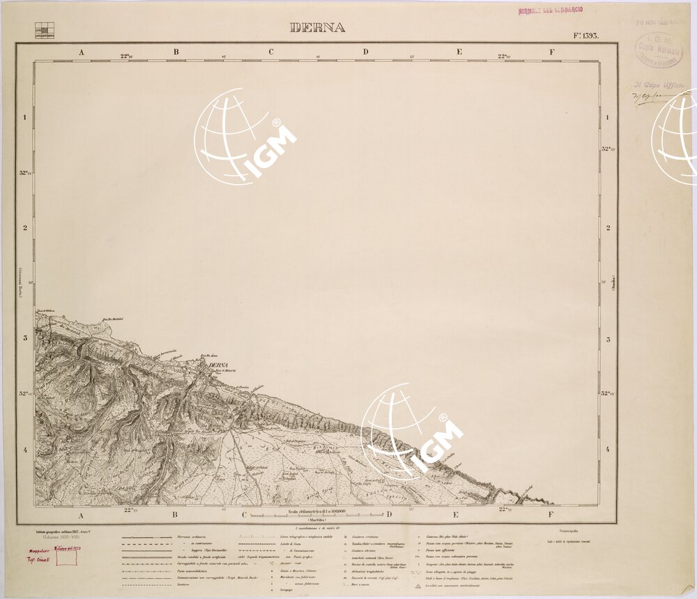 LIBIA - FOGLIO 1393 - DERNA.