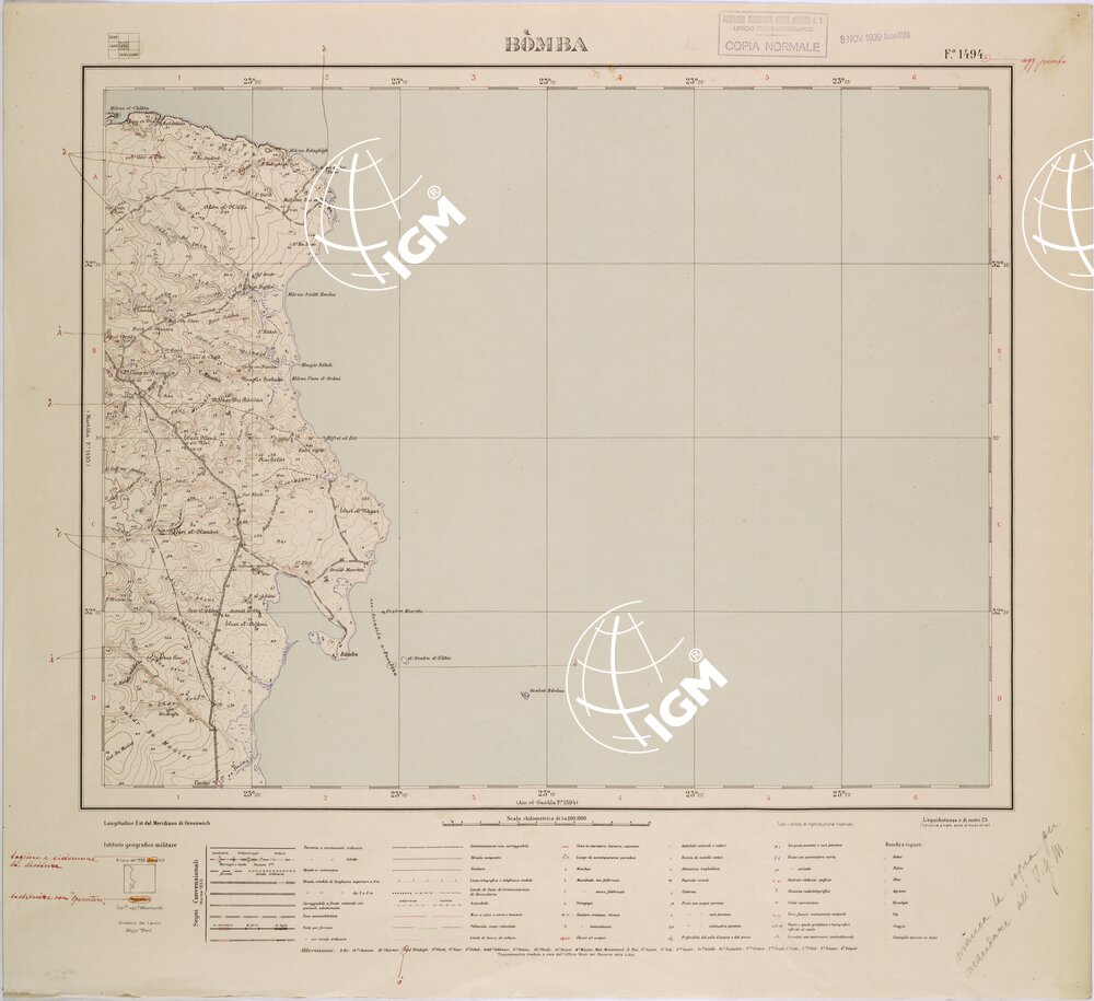 LIBIA - FOGLIO 1494 - BOMBA.
