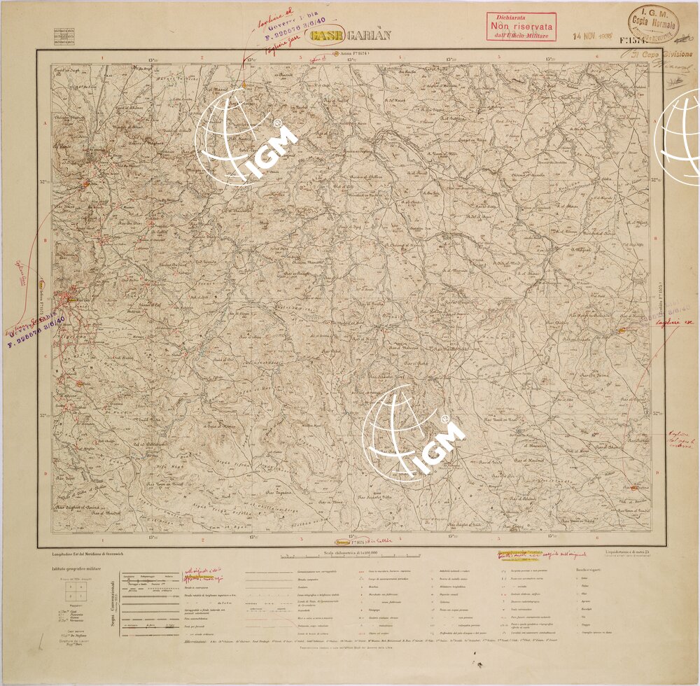 LIBIA - FOGLIO 1574 - GASR GARIAN.
