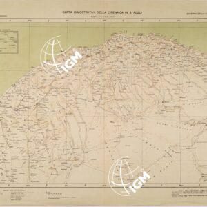 CARTA DIMOSTRATIVA DELLA CIRENAICA - FOGLIO I - ALTOPIANO CIRENAICO,